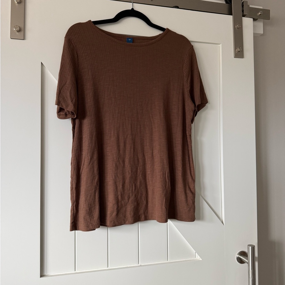 Old Navy Luxe Ribbed Tan Top